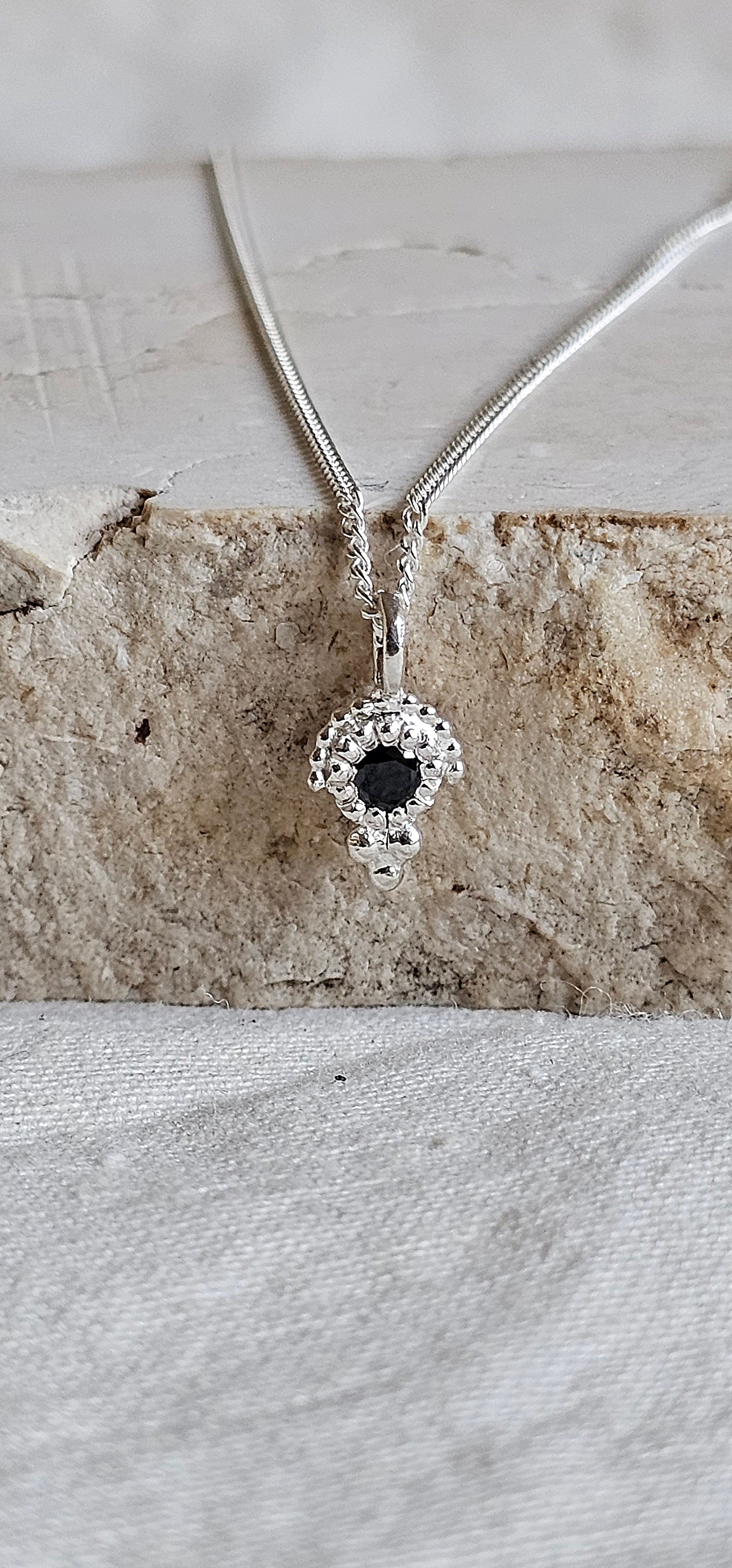 Owl Eye Necklace Silver
