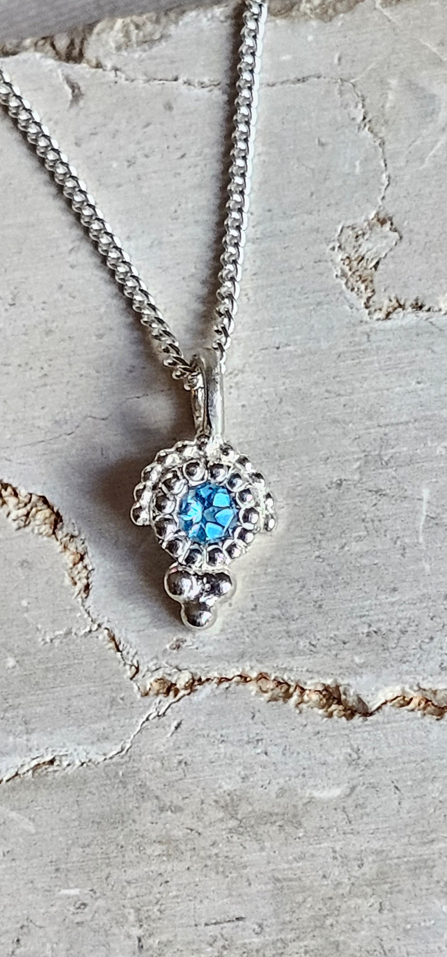 Owl Eye Necklace Silver