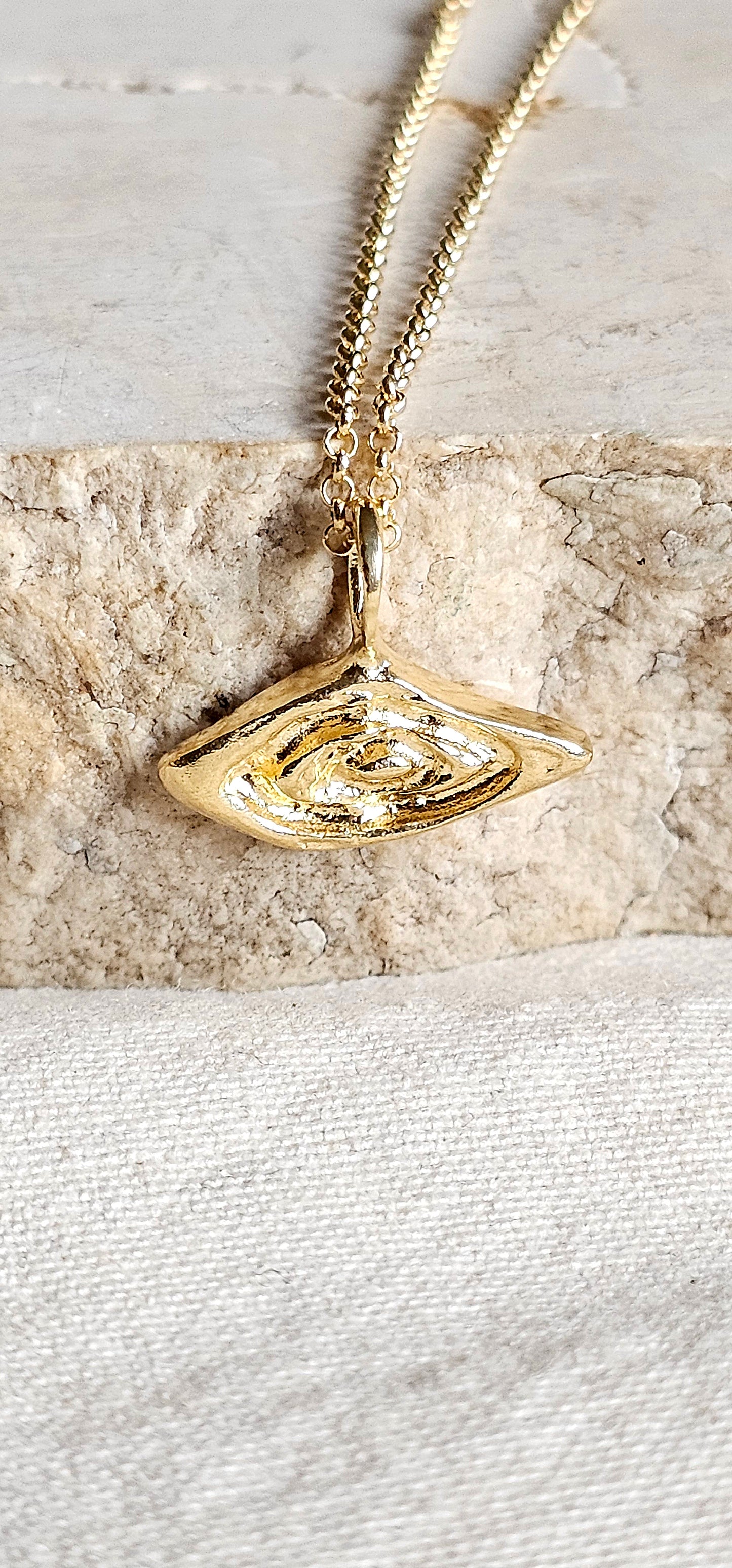 Ethnic Eye Amulet Gold Plated