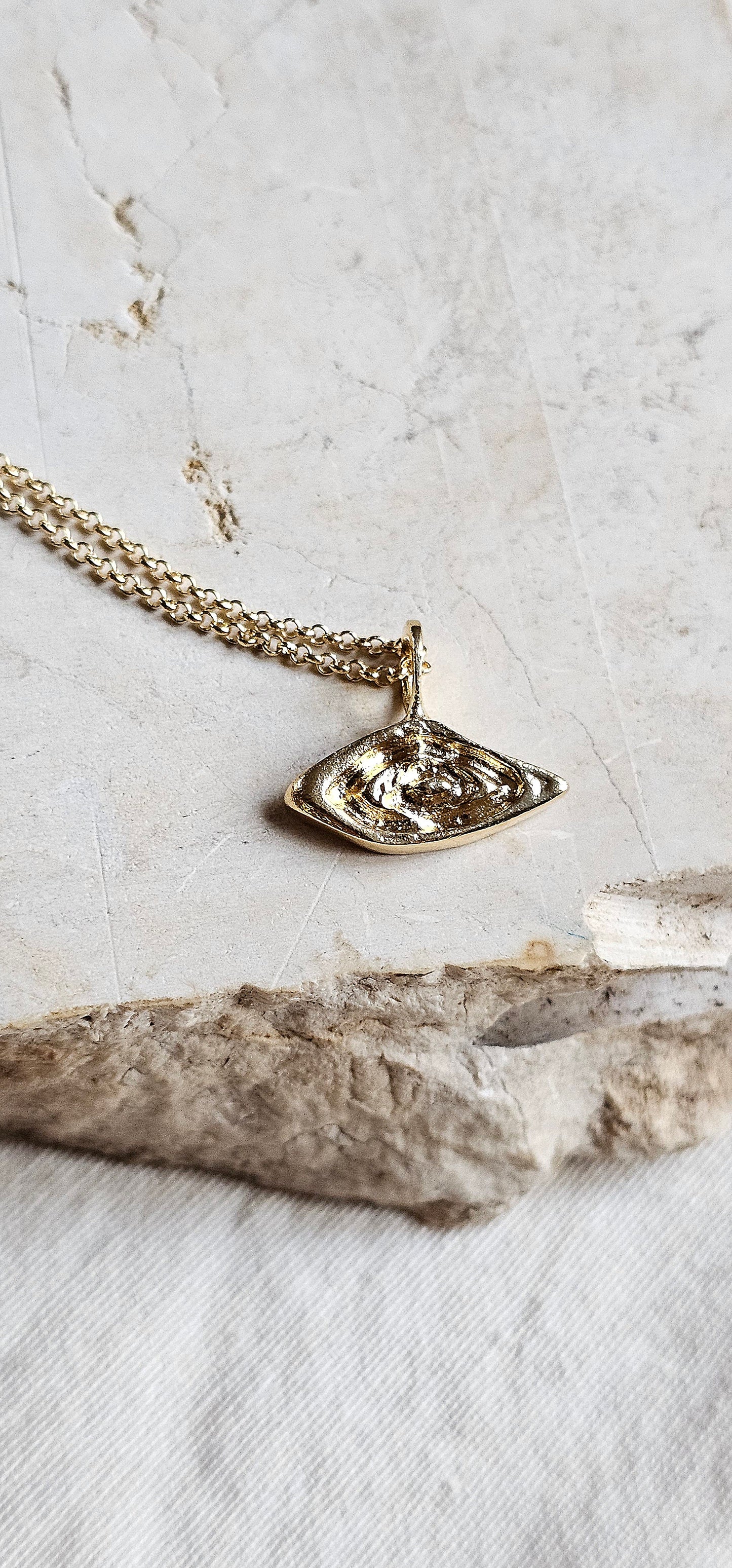 Ethnic Eye Amulet Gold Plated