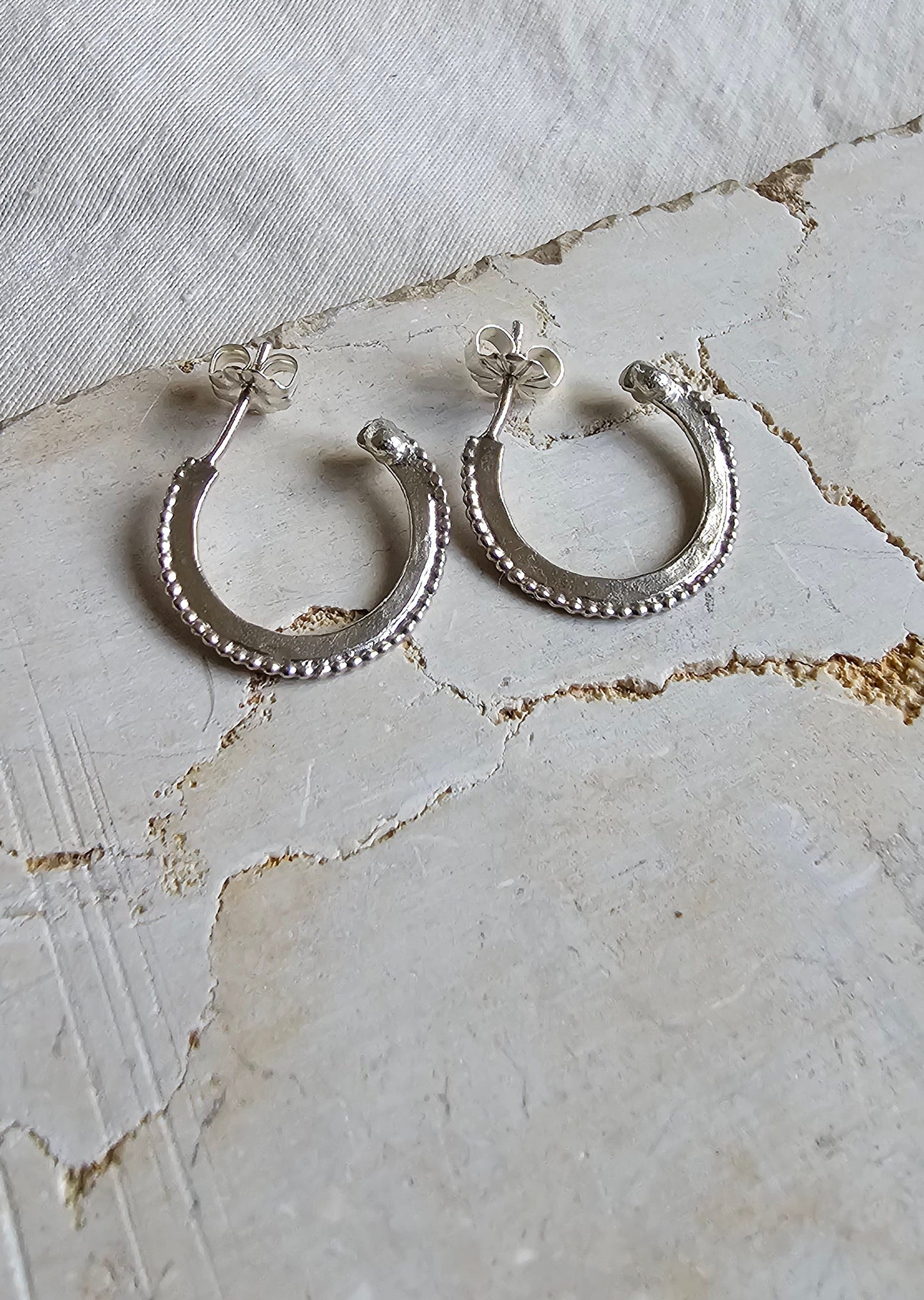 Ancient Hoop Earrings Silver