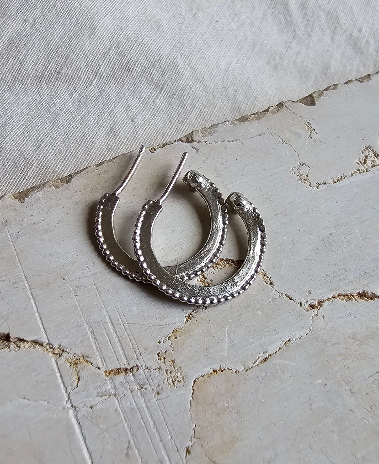 Ancient Hoop Earrings Silver
