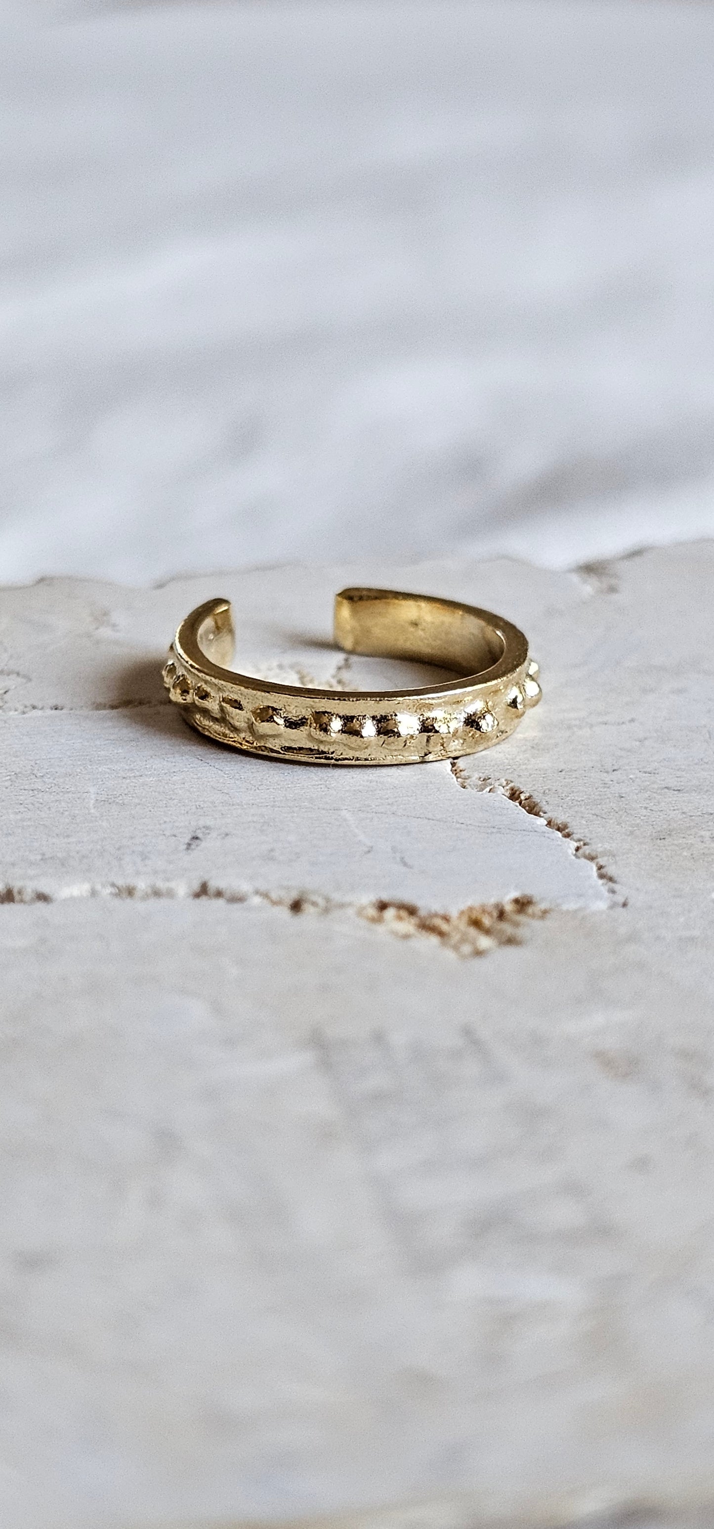 Beaded Roman Cuff Gold Plated