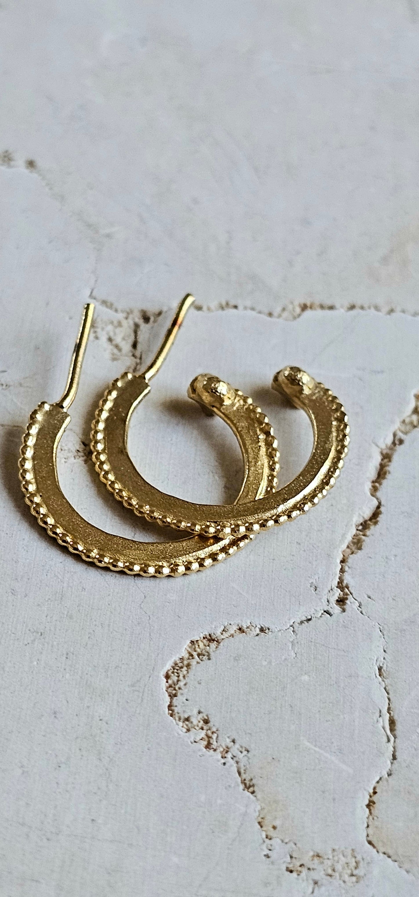 Ancient Hoop Earrings Gold Plated