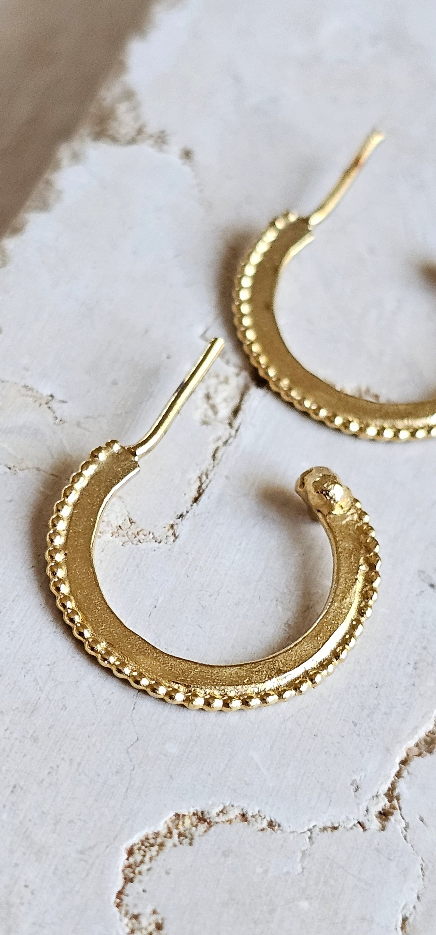 Ancient Hoop Earrings Gold Plated