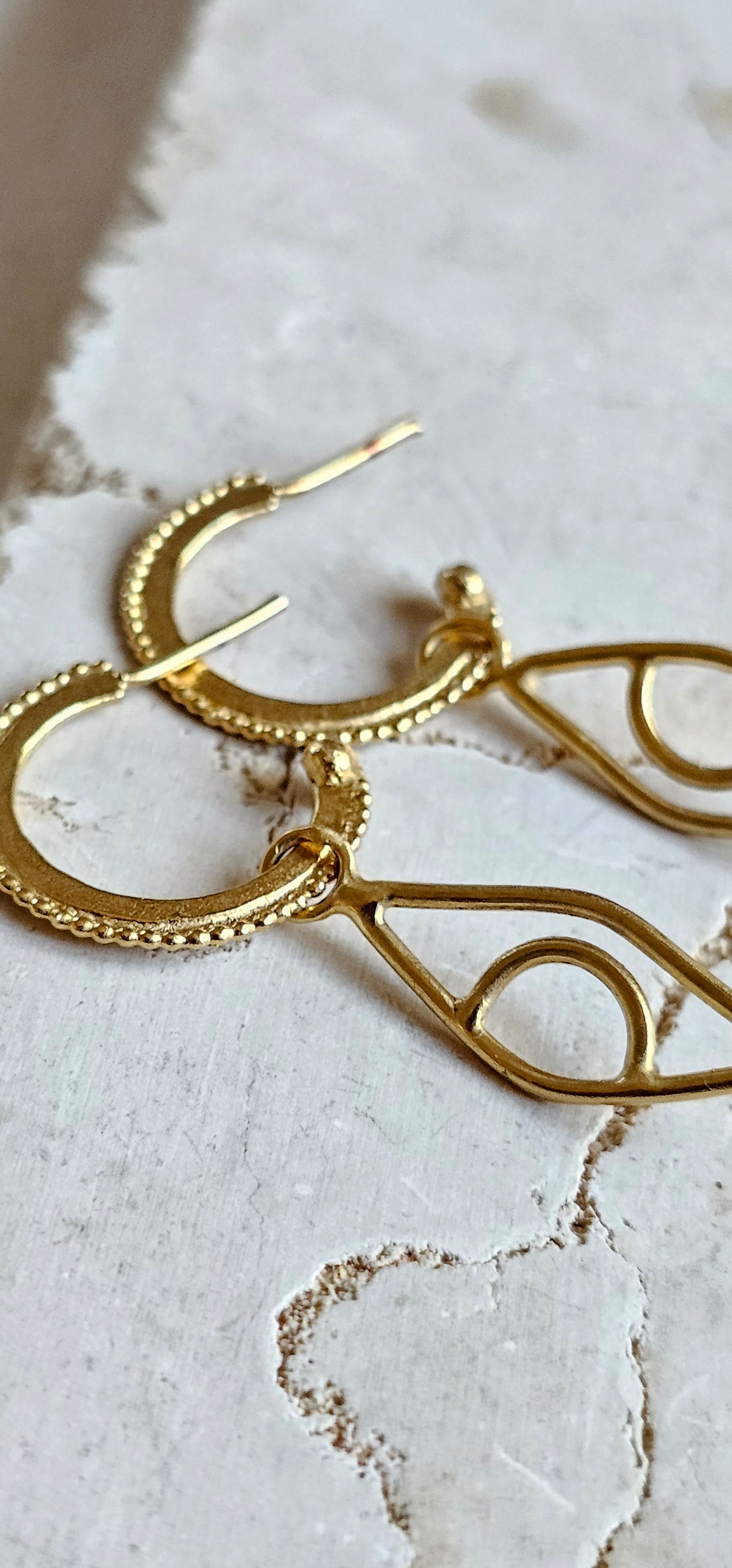 Ancient Hoop Earrings Gold Plated