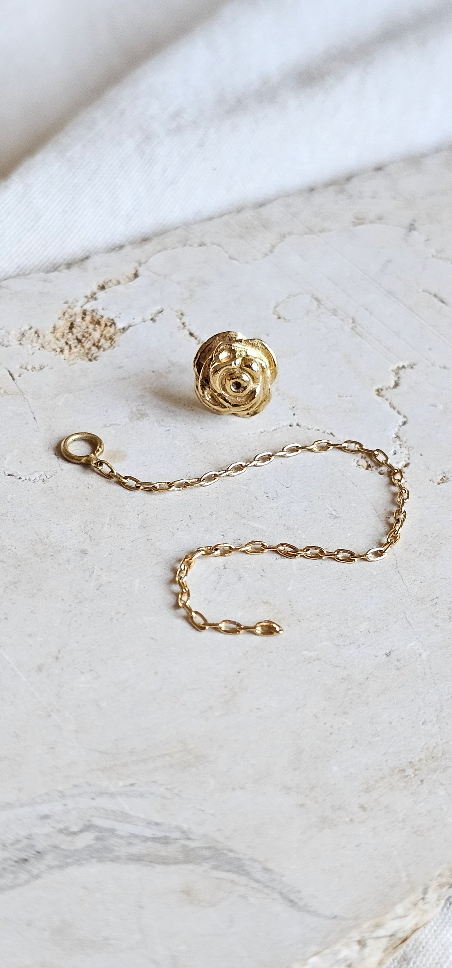 Rose Stud Earrings Gold Plated