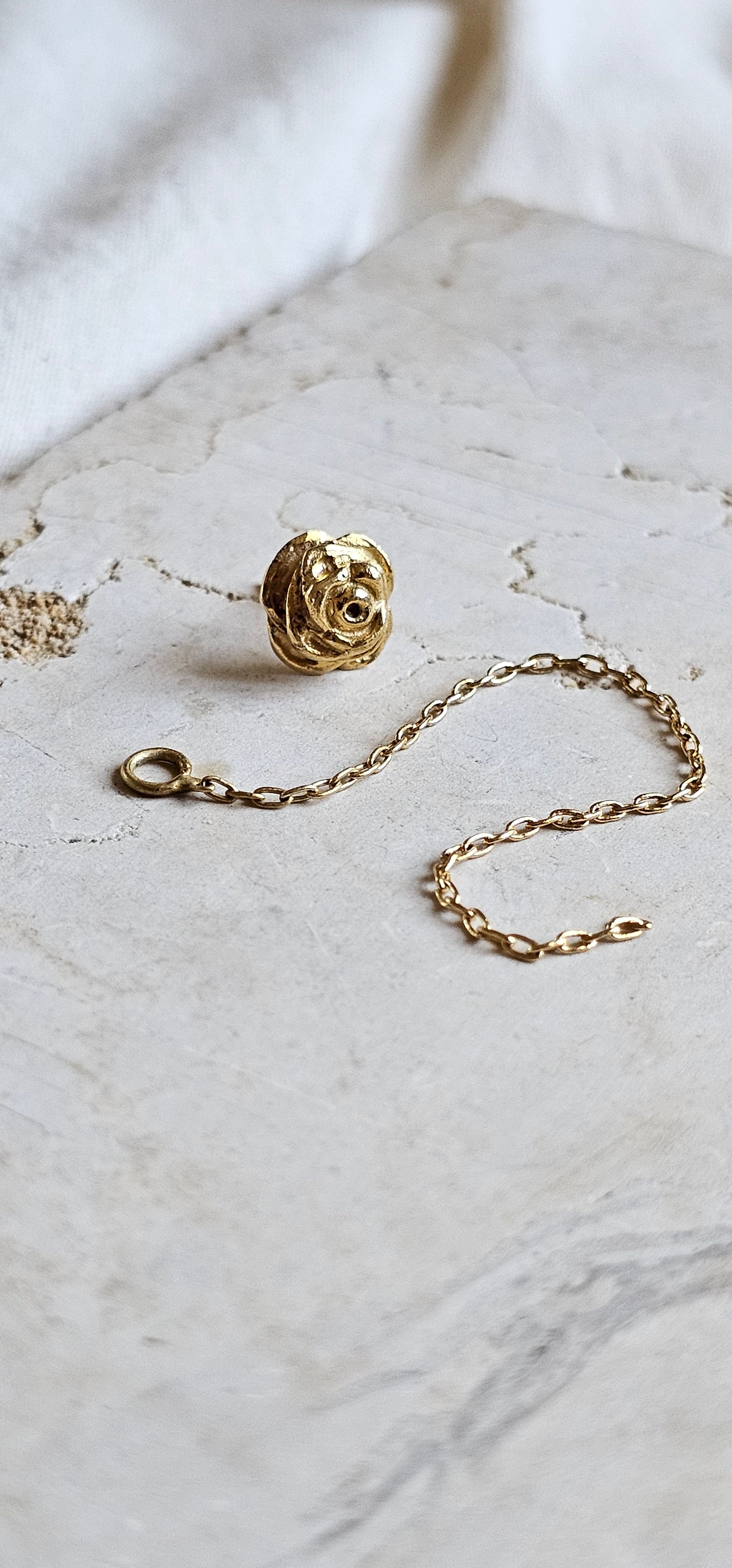 Rose Stud Earrings Gold Plated