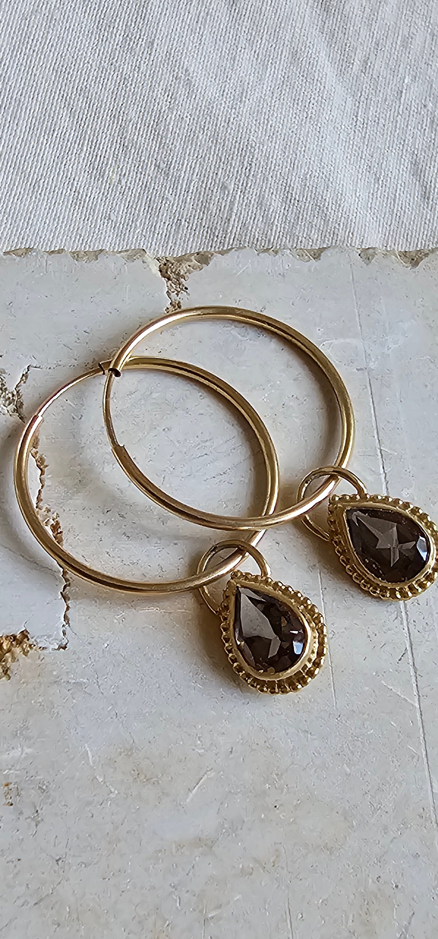 Royal Pear Hoops Gold-Filled