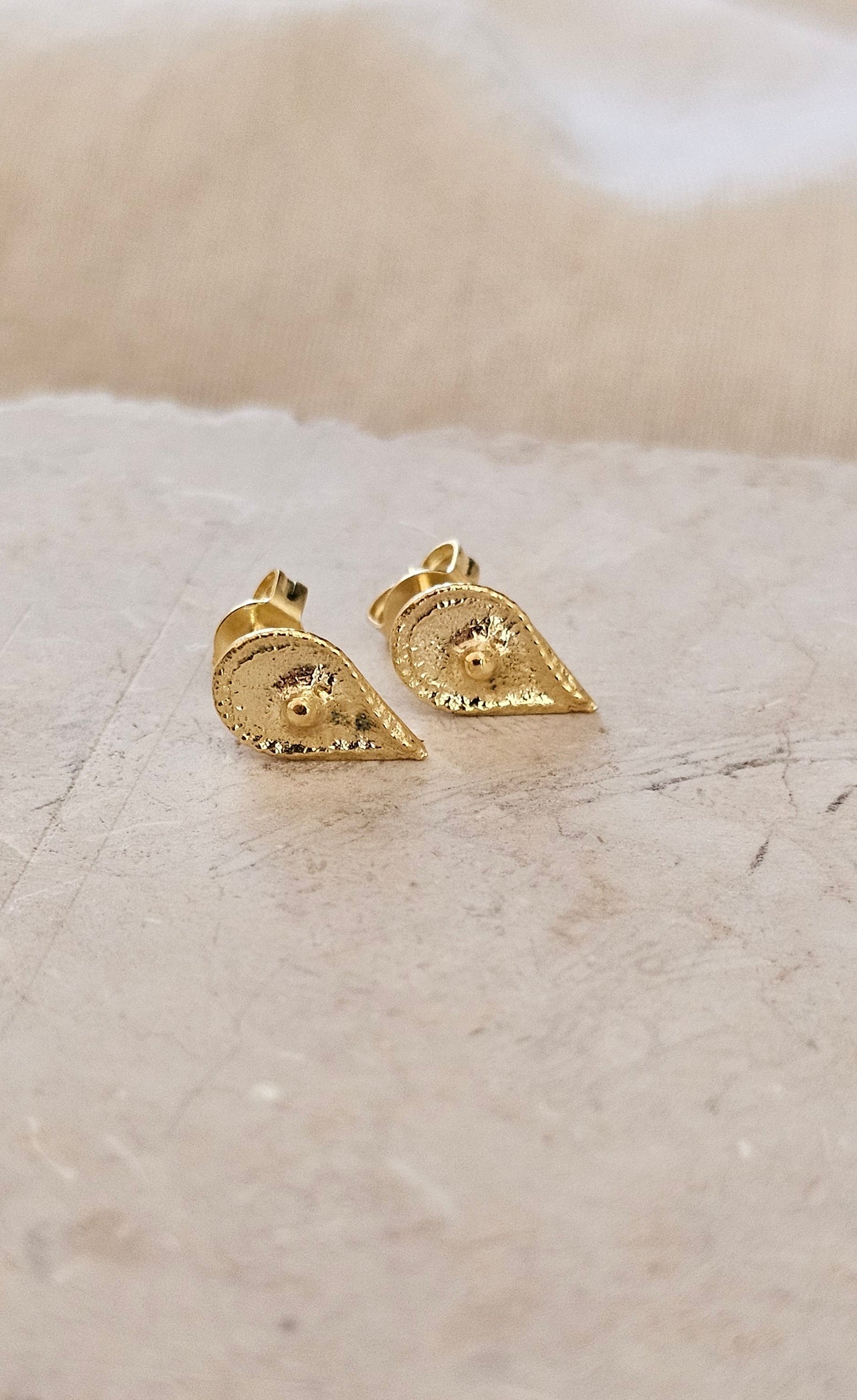 Drop Stud Earrings Gold Plated