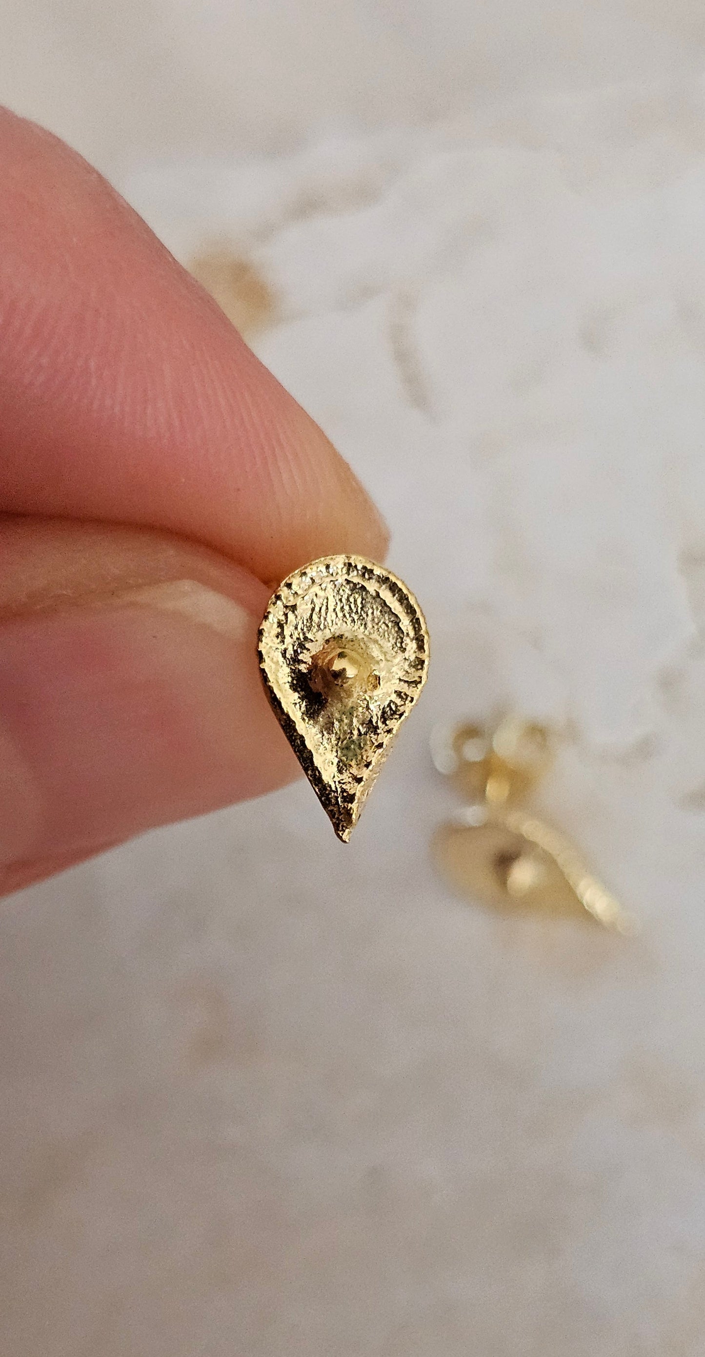 Drop Stud Earrings Gold Plated