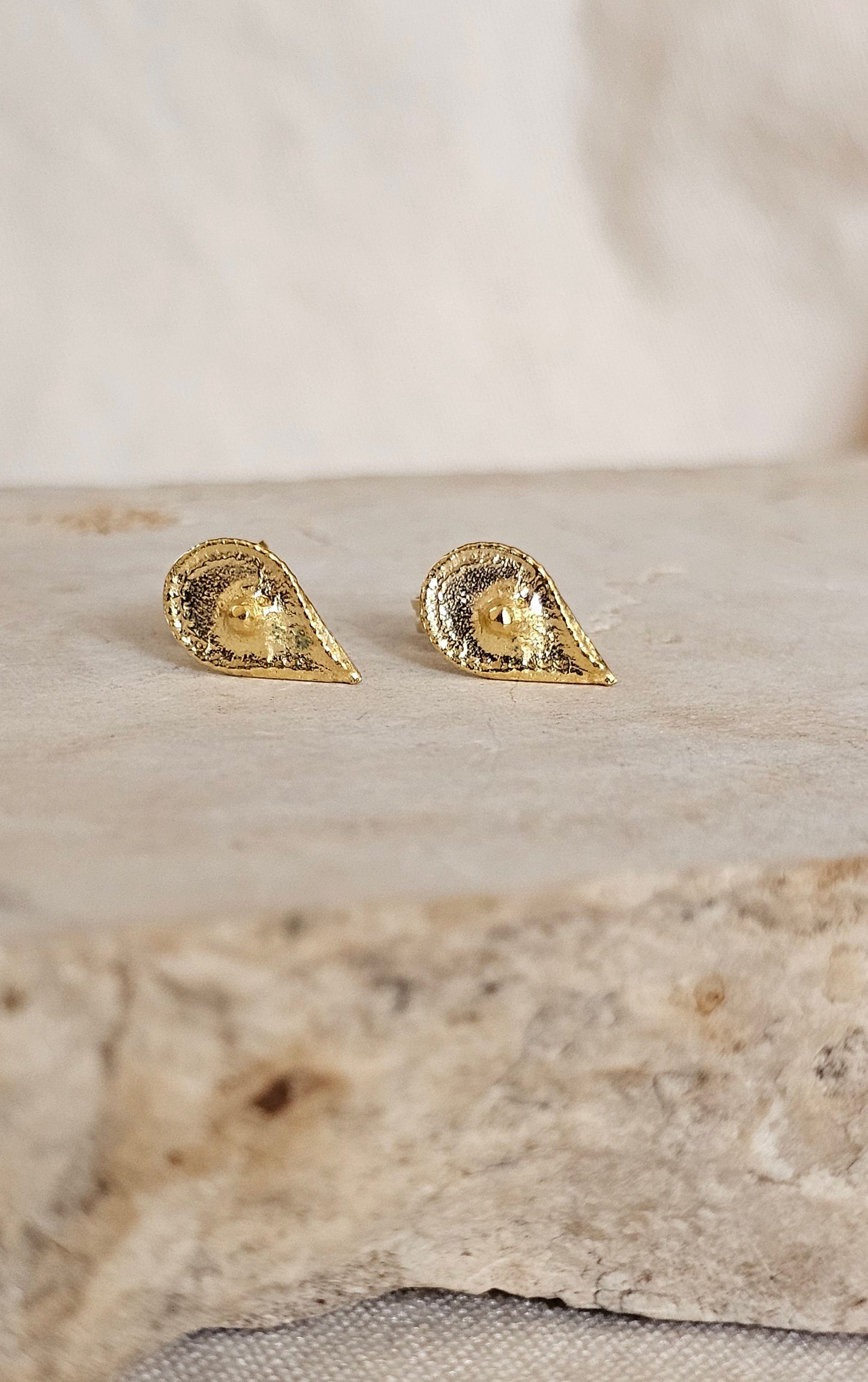Drop Stud Earrings Gold Plated