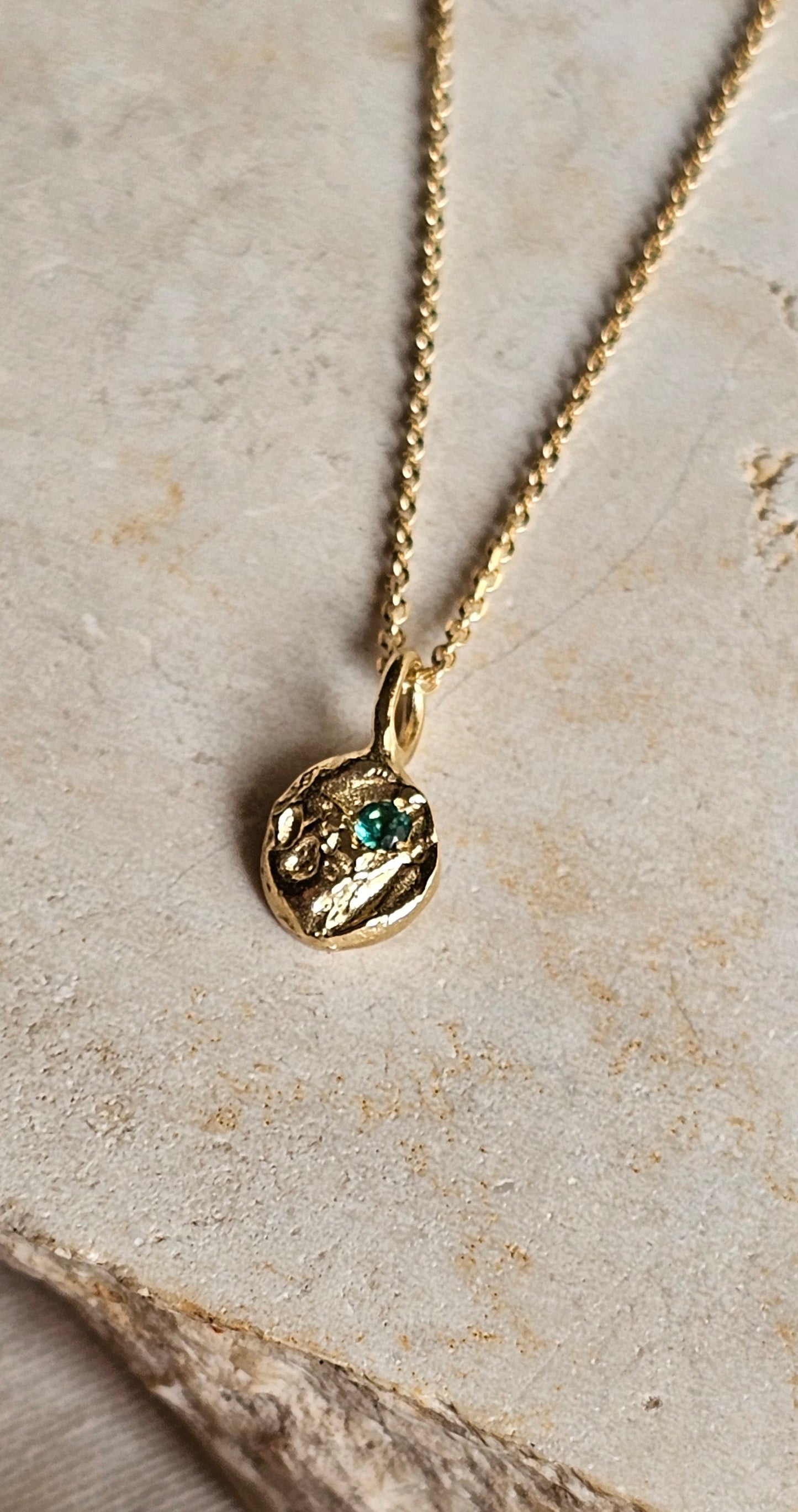 Raw Element Necklace 14K