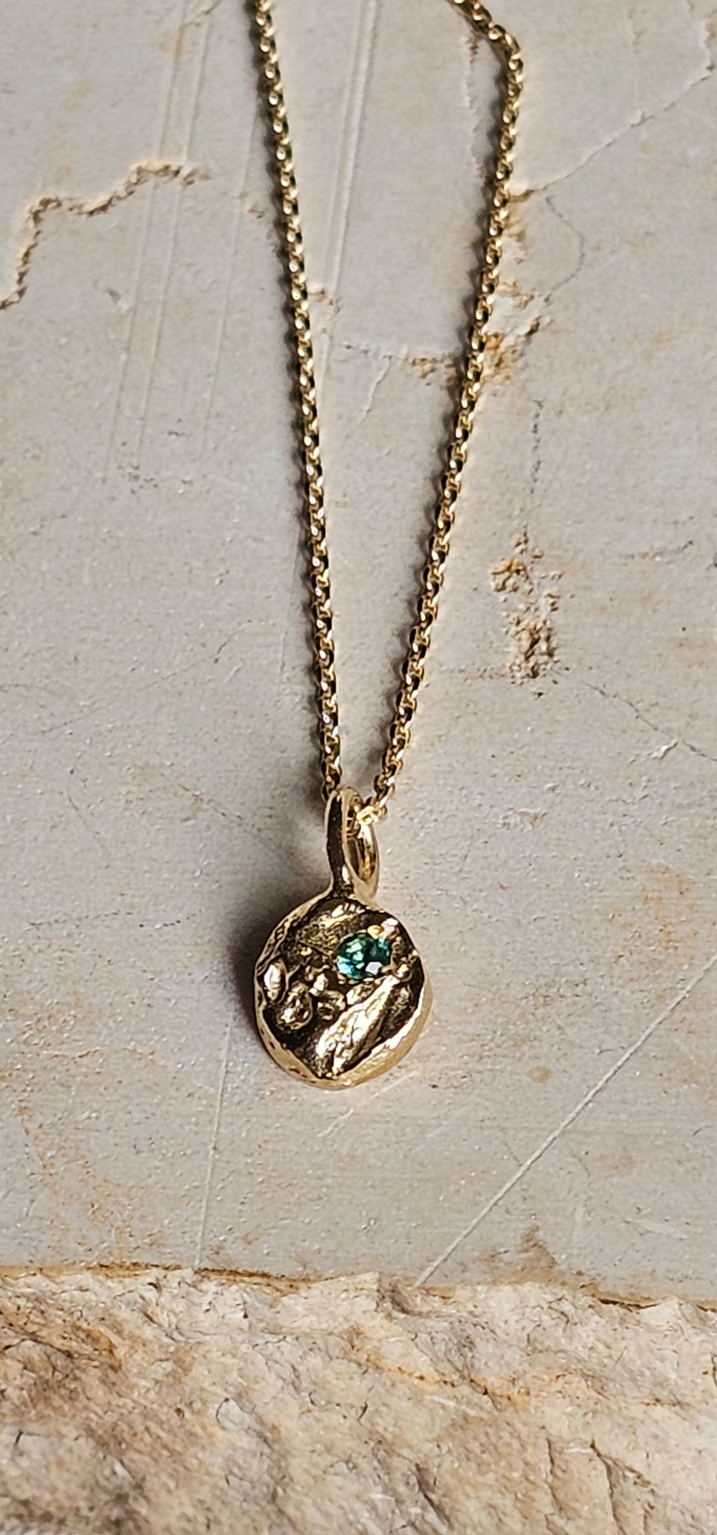 Raw Element Necklace 14K