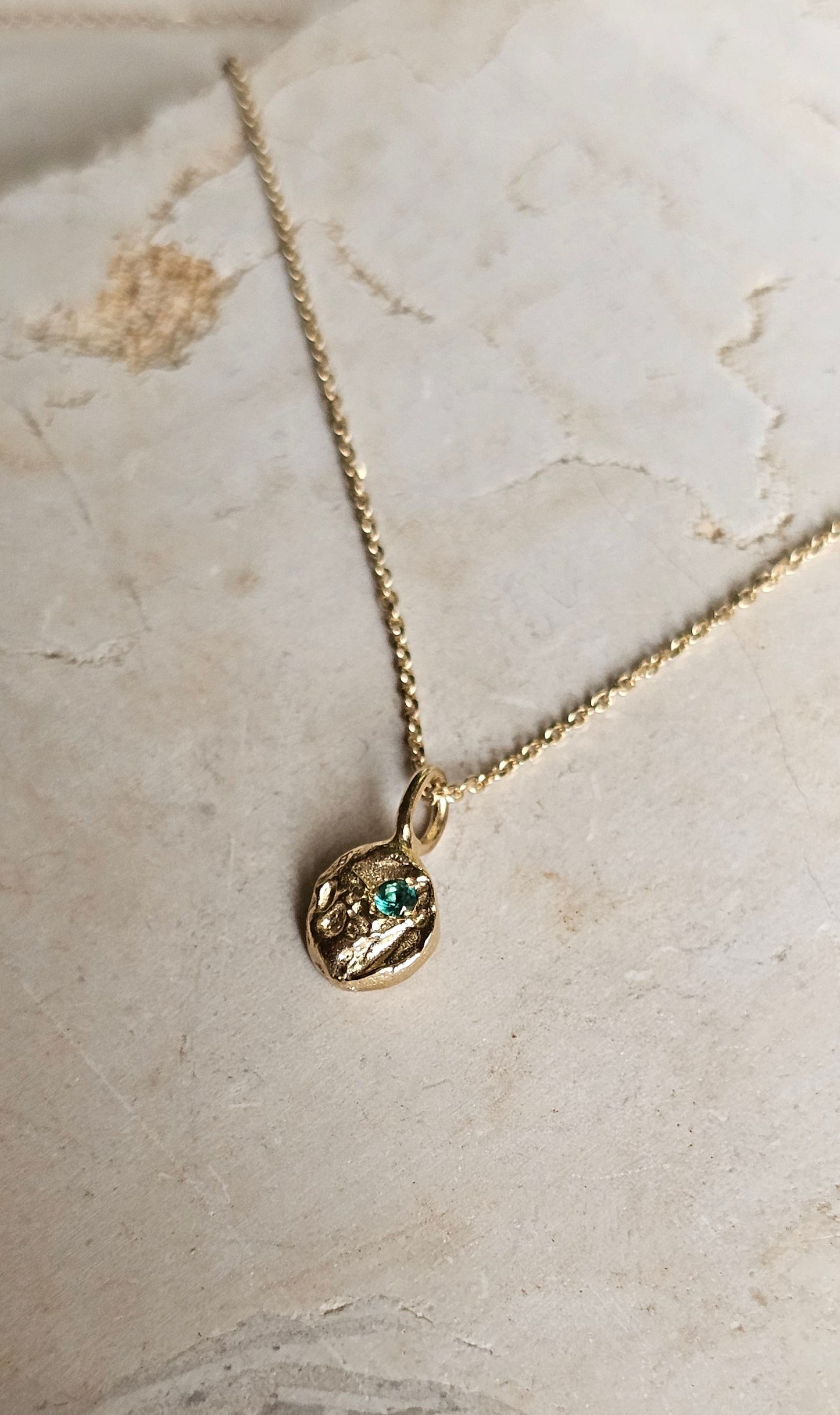 Raw Element Necklace 14K