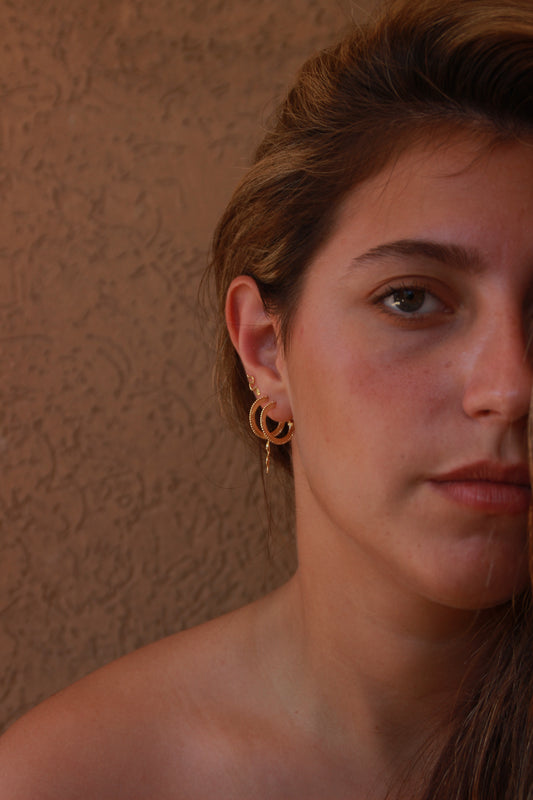 Ancient Hoop Earrings Gold Plated