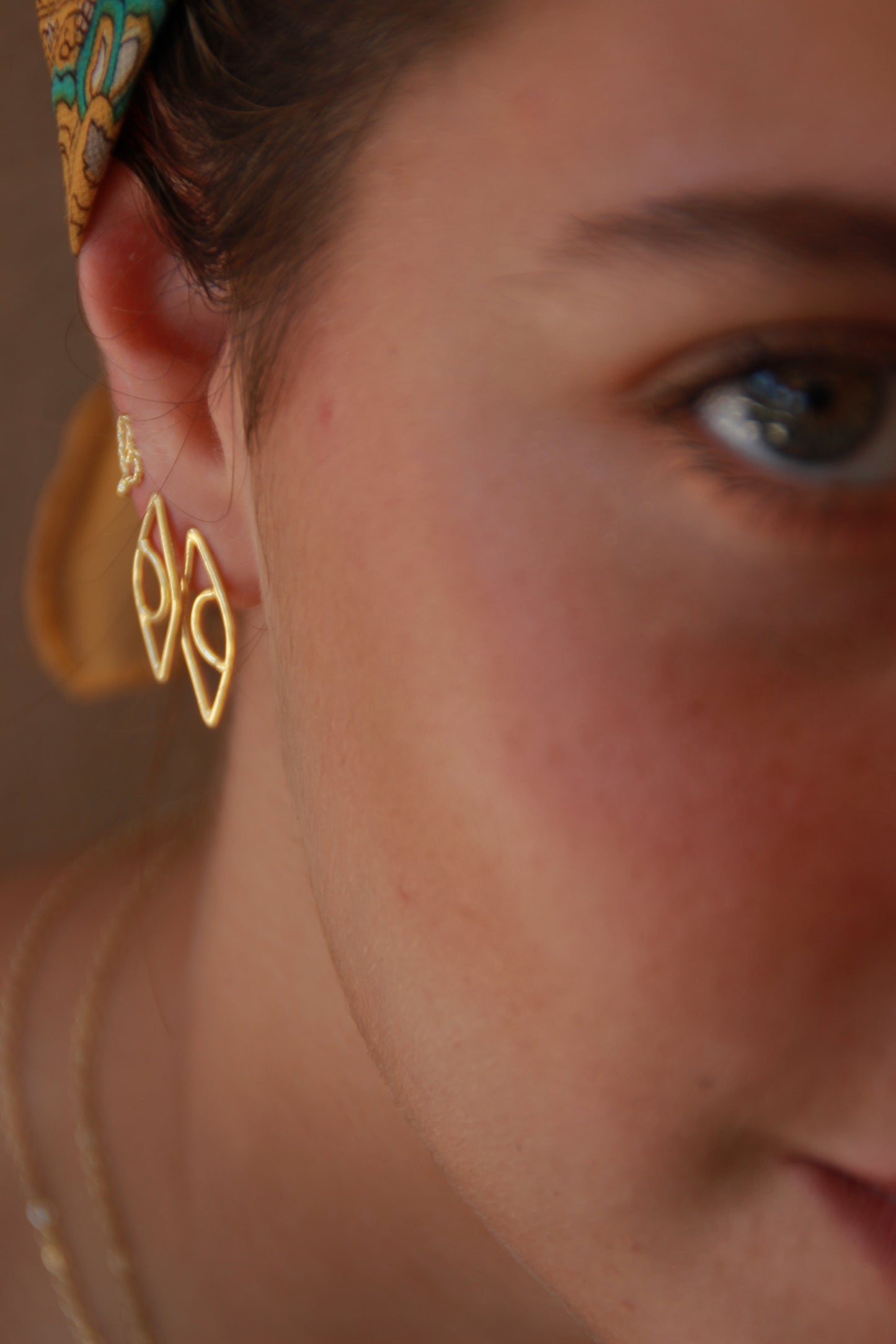 Eye of Horus Stud Earrings Gold Plated